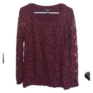 Amazing Top - Lace Overlay!